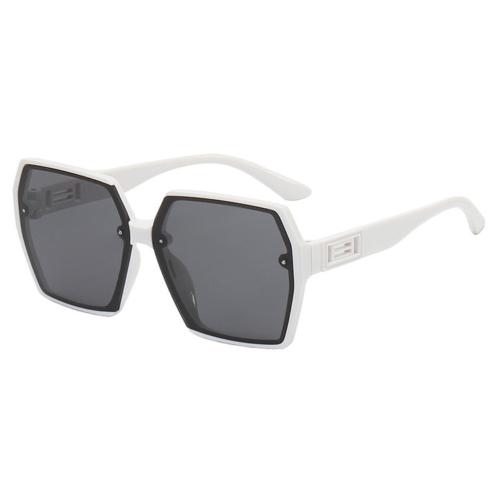Damen Geometrische Oversized-Sonnenbrille mit modernem Rahmen Karnz