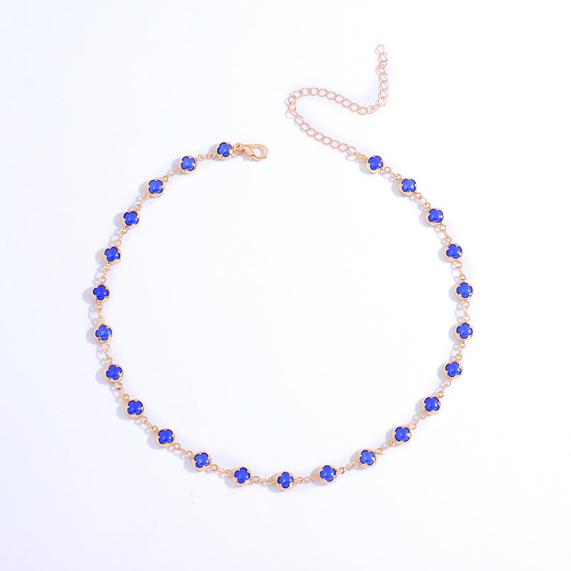 Floral Charm Choker Halskette Karnz 1788164322