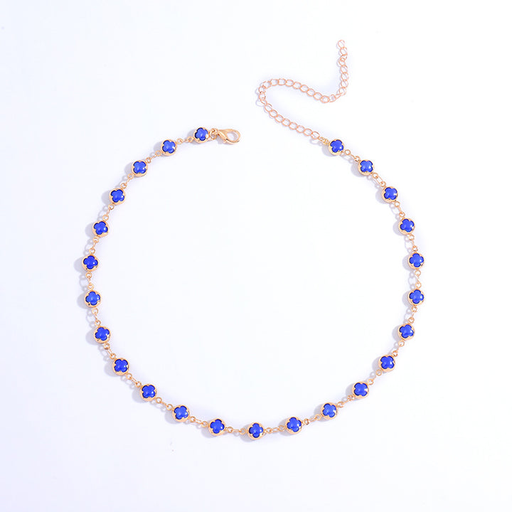 Floral Charm Choker Halskette Karnz 1788164322