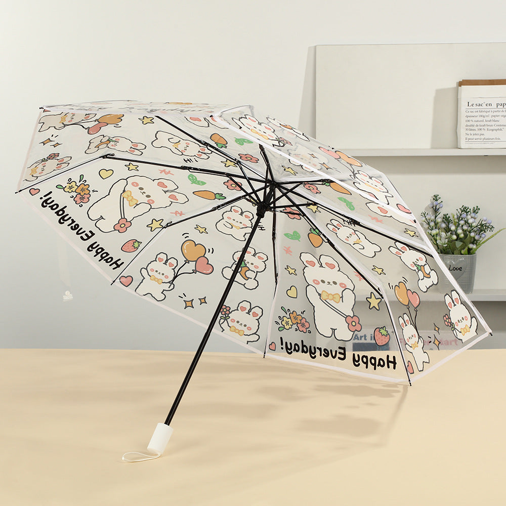 Damen aufklappbarer Regenschirm mit niedlichem Tierdesign Karnz