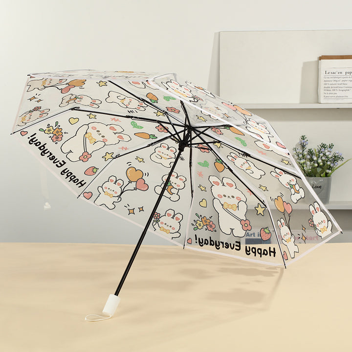 Damen aufklappbarer Regenschirm mit niedlichem Tierdesign Karnz