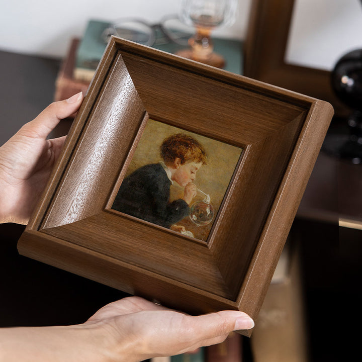 Eleganter dekorativer Holzfoto-Rahmen