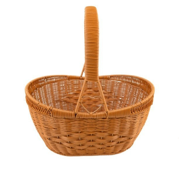 Damen Handgefertigter Rattan Einkaufskorb Karnz