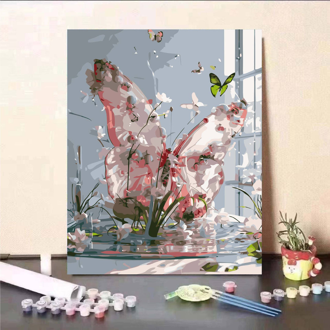 Floral Fantasy Malen nach Zahlen Wandkunst Karnz