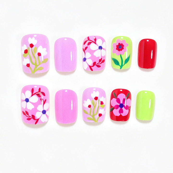 Bunte Florale Nagelkunst Tipps Karnz