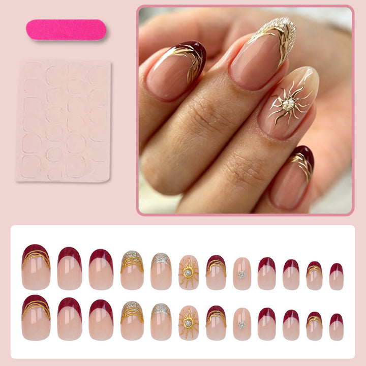 Kunstnagelset mit elegantem Glitzer- und Farbverlauf Design Karnz