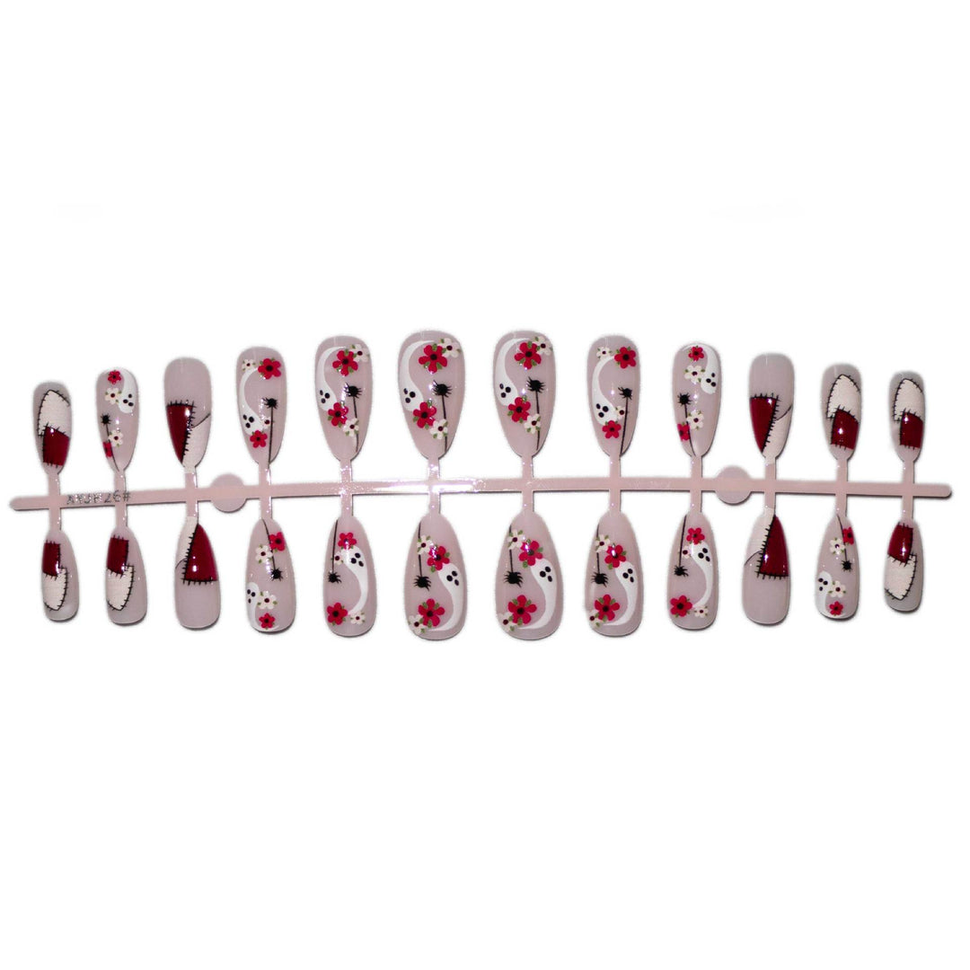 Kreatives Blumen- und Halloween-Themen-Nagelkunst-Set