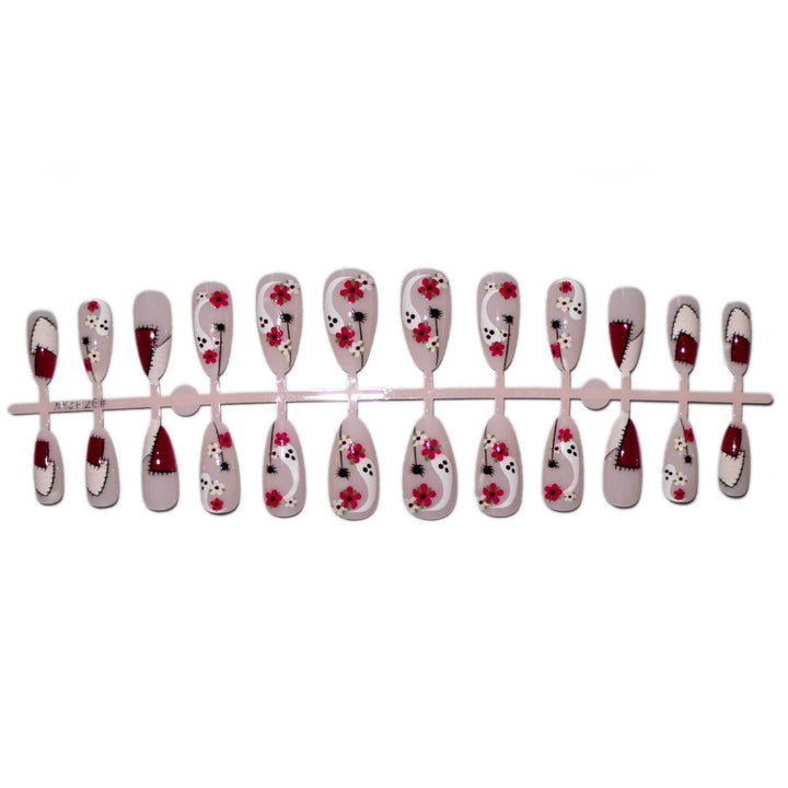 Kreatives Blumen- und Halloween-Themen-Nagelkunst-Set