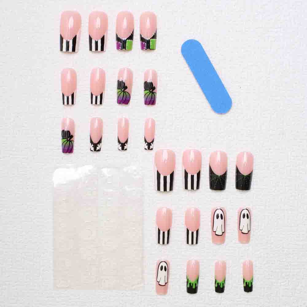 Halloween-inspirierte Press-On Nagelkunst Karnz