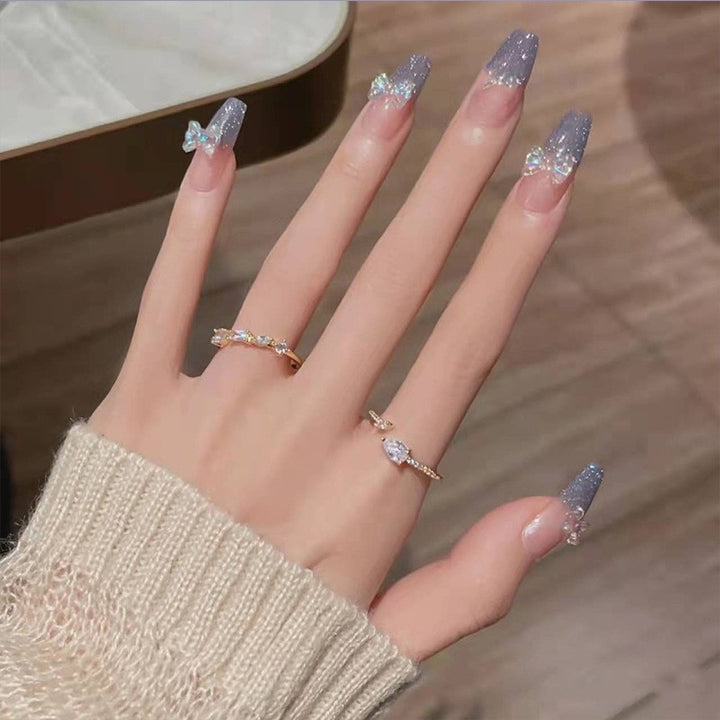 Künstliche Glamouröse Herz-Nagelspitzen Karnz
