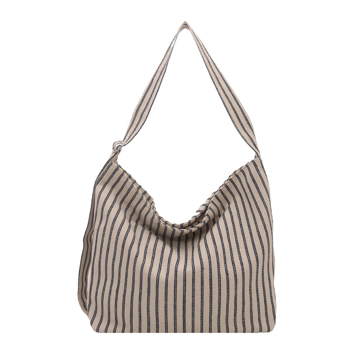 Lässige gestreifte Canvas-Shopper-Tasche Karnz