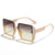 Damen oversized Sonnenbrille mit glänzendem Akzent Karnz