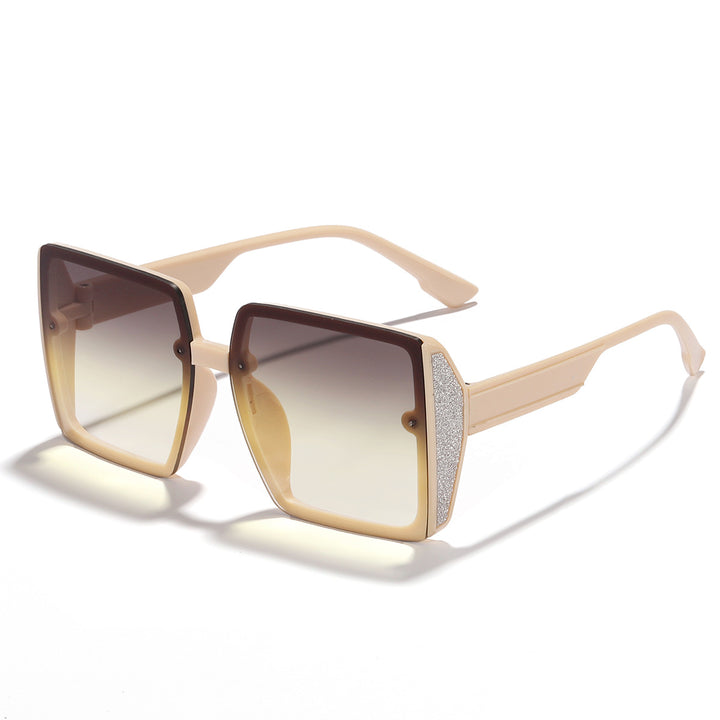 Damen oversized Sonnenbrille mit glänzendem Akzent Karnz