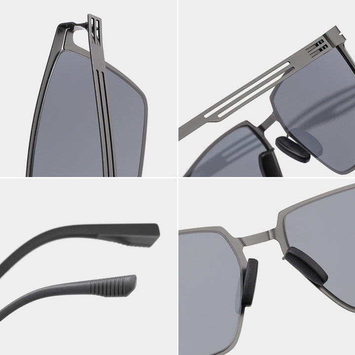Stilvolle polarisierte quadratische Sonnenbrille Karnz