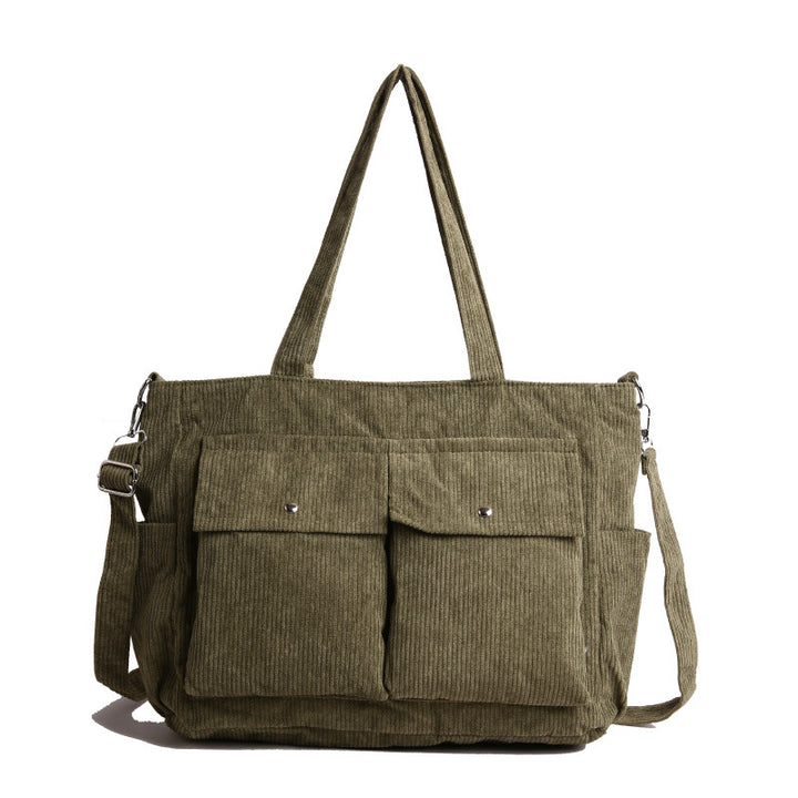 WoSpacious Corduroy Utility Tote Bag Karnz