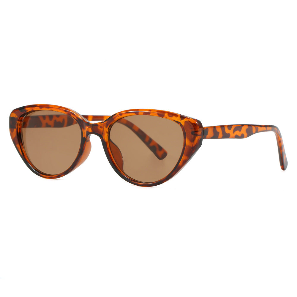 Damen Cat-Eye Sonnenbrille mit trendigem Leopardenmuster Karnz