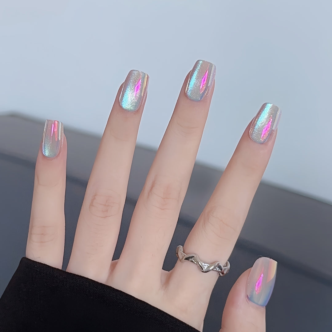 Glänzendes Gradient Press-On Nagelset
