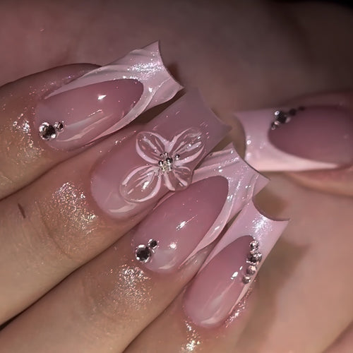 3D Floral Acryl Nagelerweiterungen Karnz
