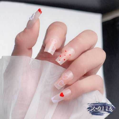 Romantisches Herz-Themen-Nagelkunst-Set