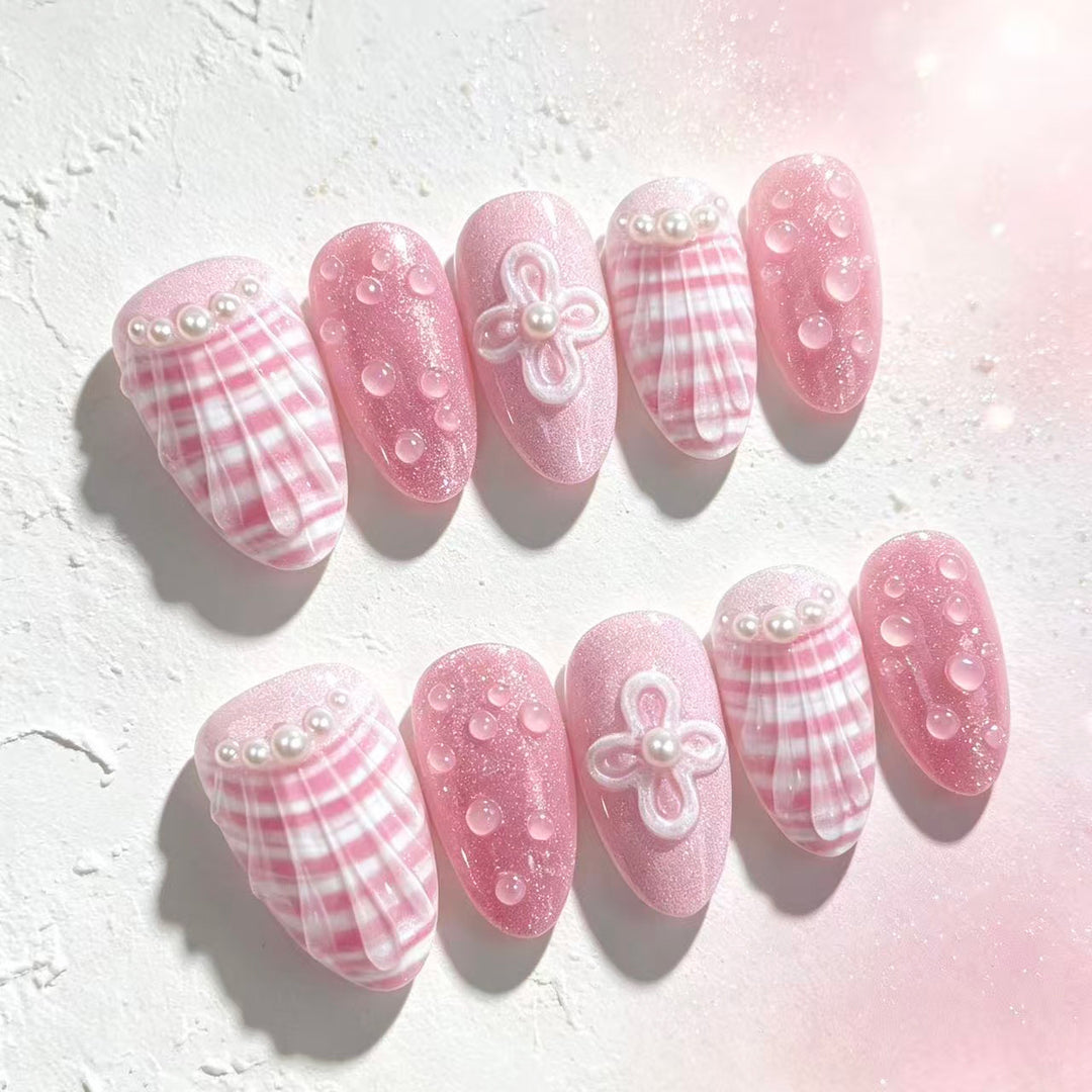 Elegantes dekoratives Press-On-Nagelset 1790745418