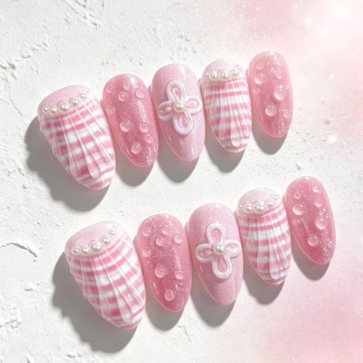 Elegantes dekoratives Press-On-Nagelset 1790745418