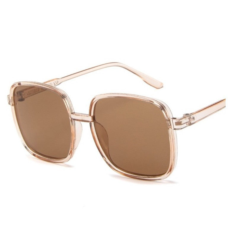 Damen quadratische Sonnenbrille mit braunen Gläsern und modischem Rahmen Karnz
