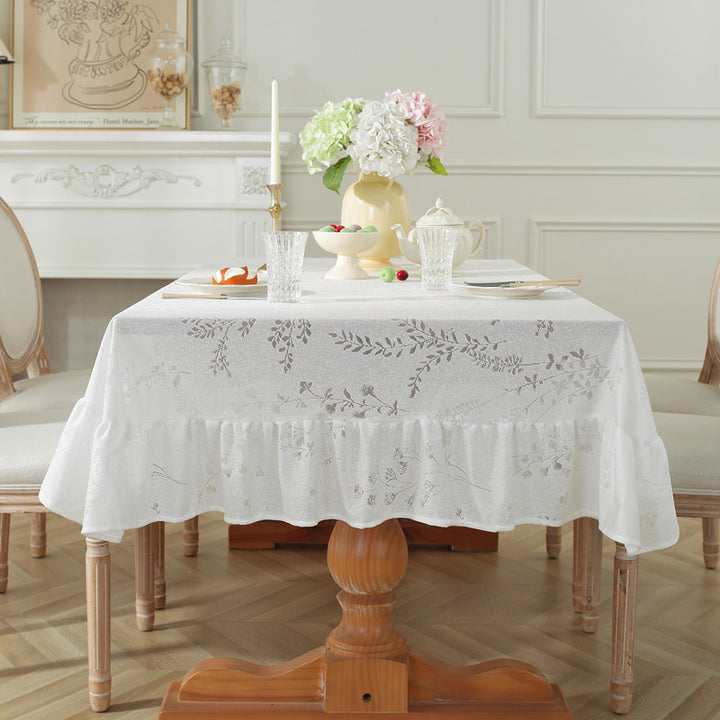 Elegante florale Spitzen-Tischdecke