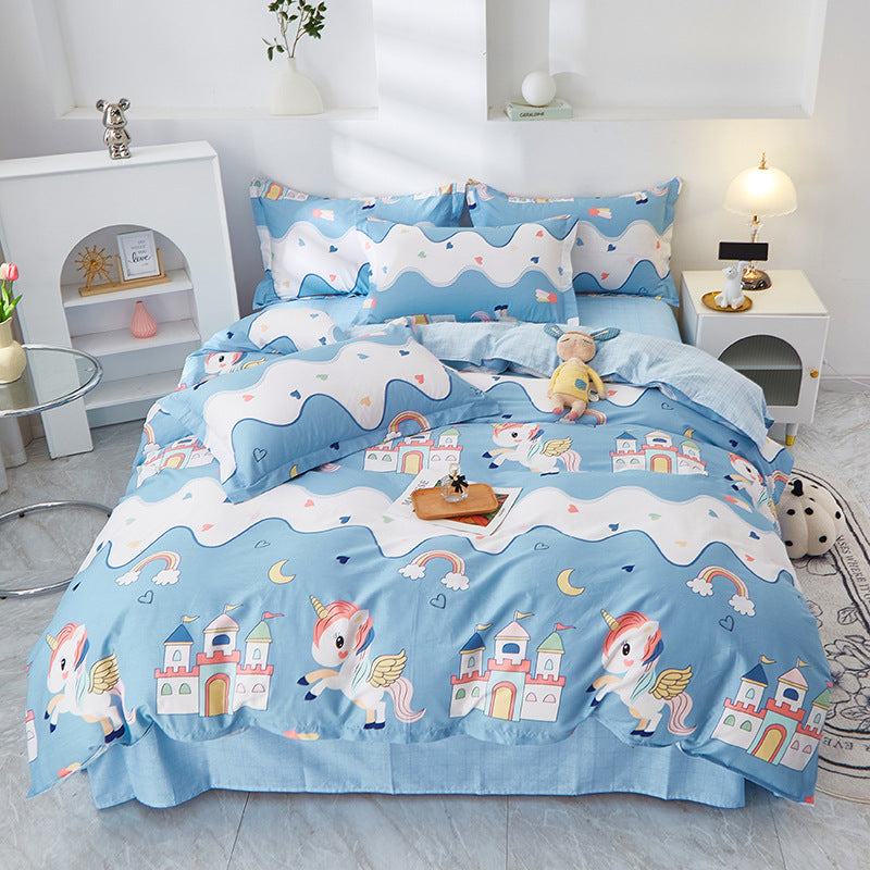 Karierte Muster Bettwäsche Set