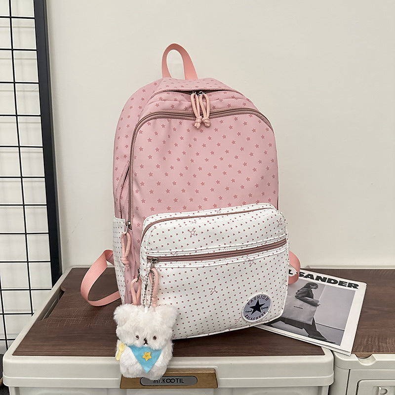 Verspielt Sternenmuster Schulrucksack Karnz