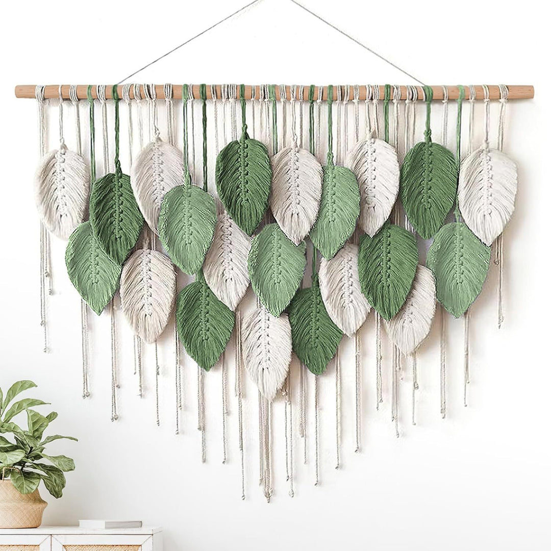 Macrame-Blatt-Wandbehang-Teppich Karnz