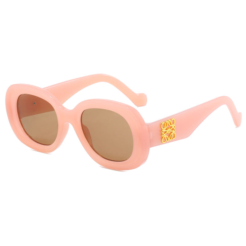 Damen modische Vintage-Sonnenbrille mit besonderen Verzierungen Karnz