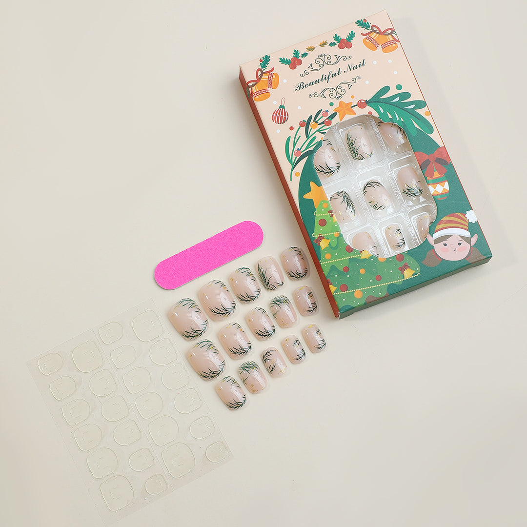 Dekoratives Press-On Nagelkunst-Set mit Feiertags-Themen-Designs Karnz