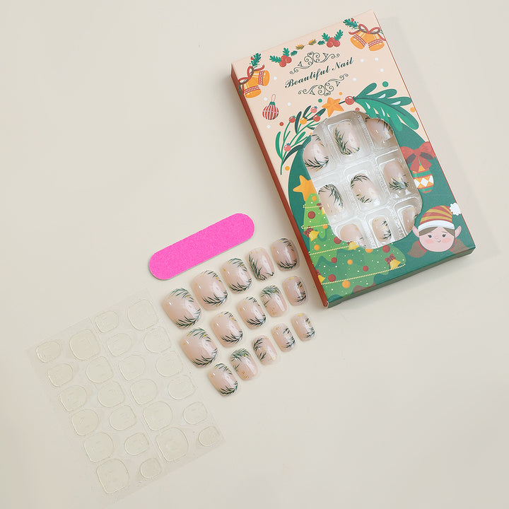 Dekoratives Press-On Nagelkunst-Set mit Feiertags-Themen-Designs Karnz