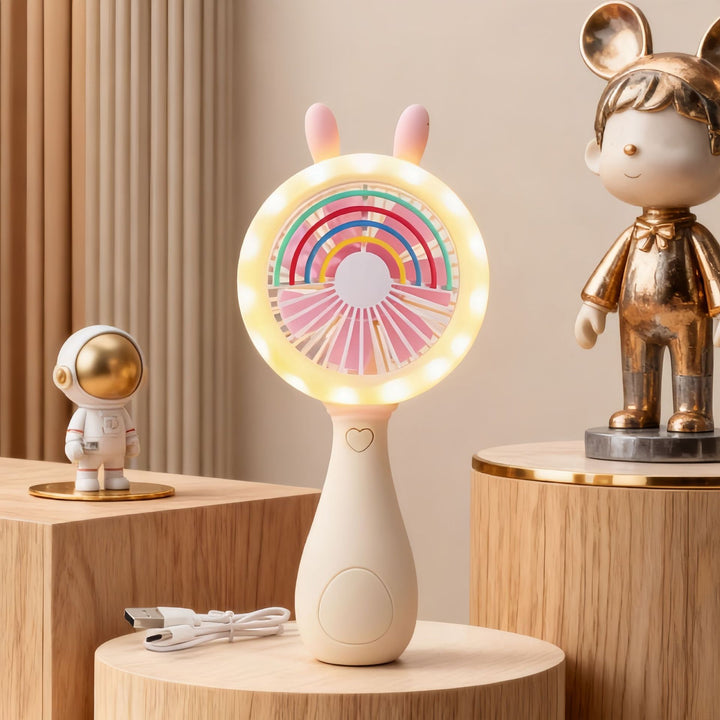 Unisex Tragbarer Handventilator mit LED-Beleuchtung Karnz