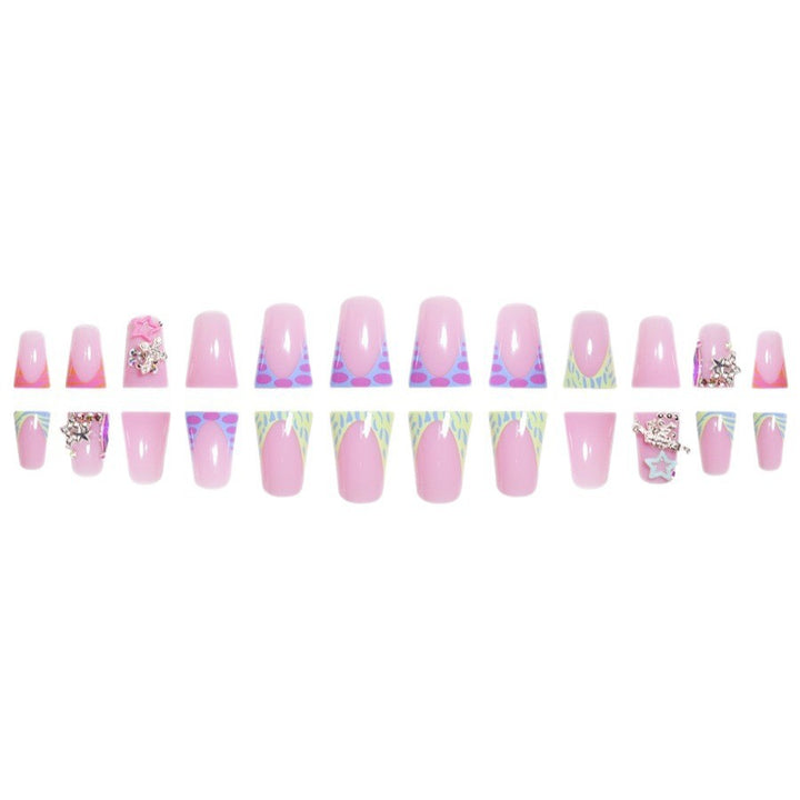 Dekoratives Stiletto Press-On Nail Art Set Karnz
