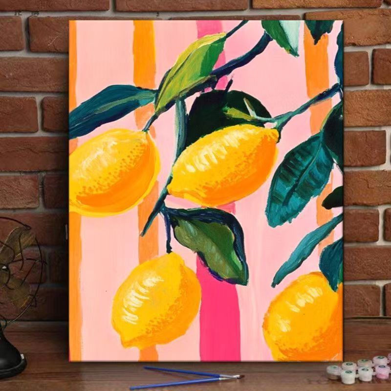 Pfirsichblüte dekorativer Leinwand-Kunstdruck Karnz
