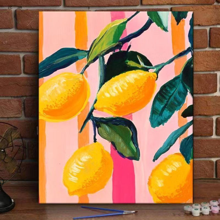 Pfirsichblüte dekorativer Leinwand-Kunstdruck Karnz