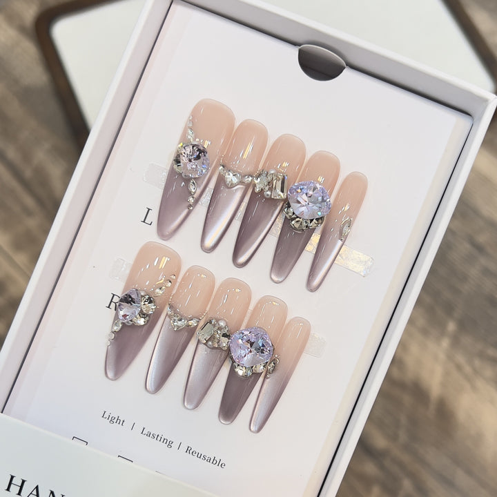 Glamouröse Press-On Nagelkunst Set Karnz