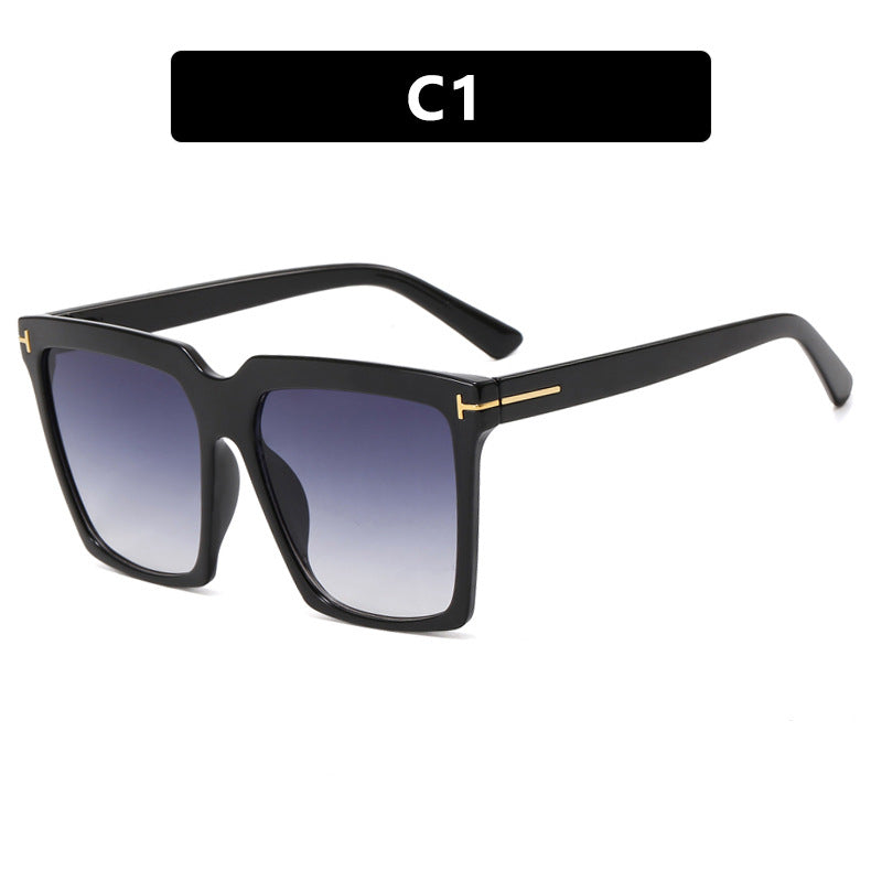 Damen quadratische Sonnenbrille mit elegantem Metallakzent Karnz