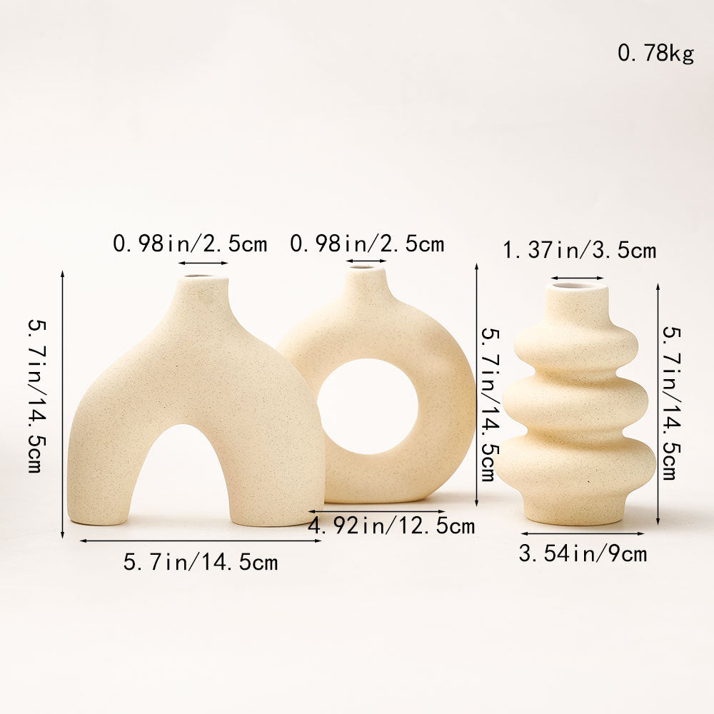 Künstlerisches abstraktes Keramikvasen-Set
