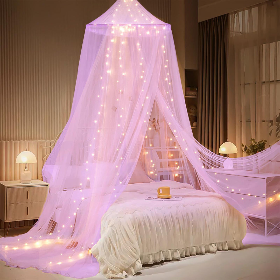 Verzauberndes Himmelbett Zelt mit LED-Lichtern Karnz
