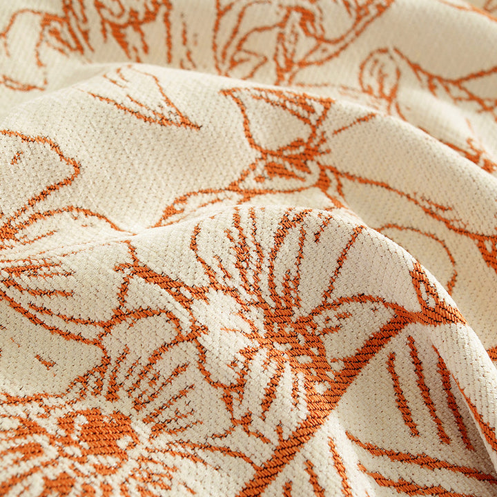 Elegante Blumengemusterte Sofa-Wurfdecke