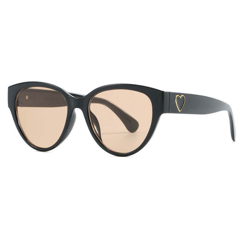 Damen Cat-Eye Sonnenbrille mit luxuriösem Leopardenmuster und charmanten Details Karnz