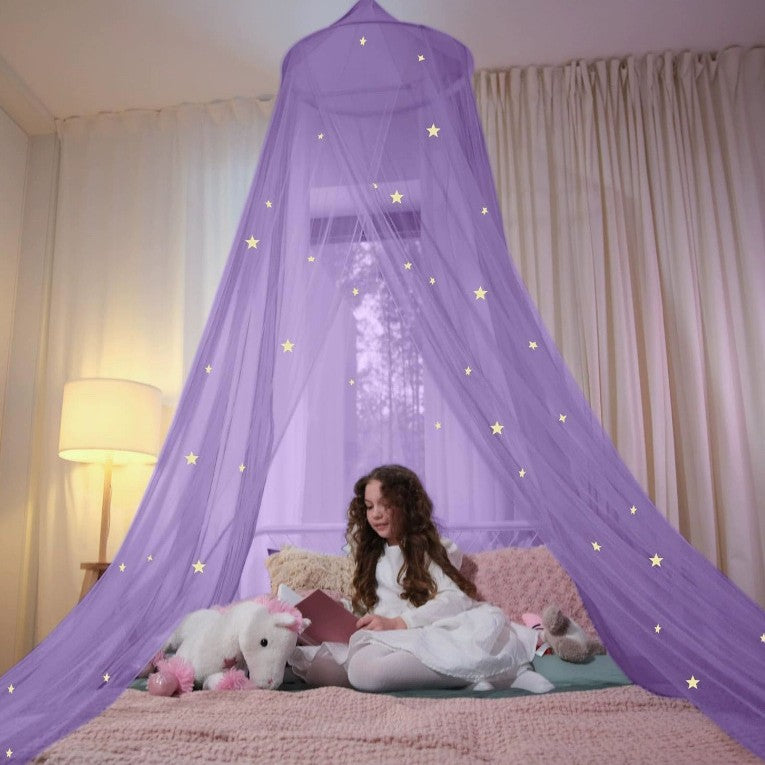 Verzauberndes Himmelbett Zelt mit LED-Lichtern Karnz