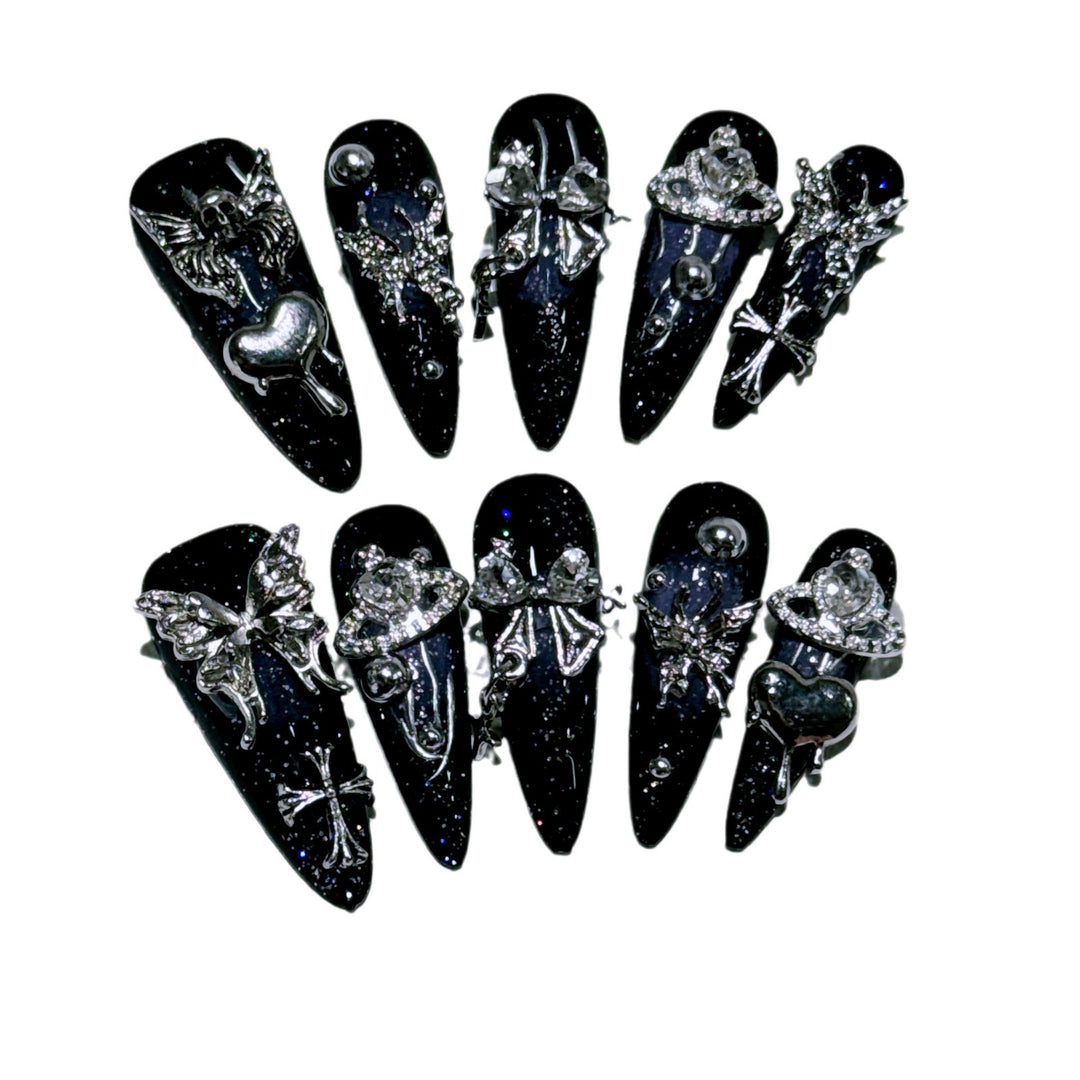 Premium Gothic Dekorative Nagelkunst Set