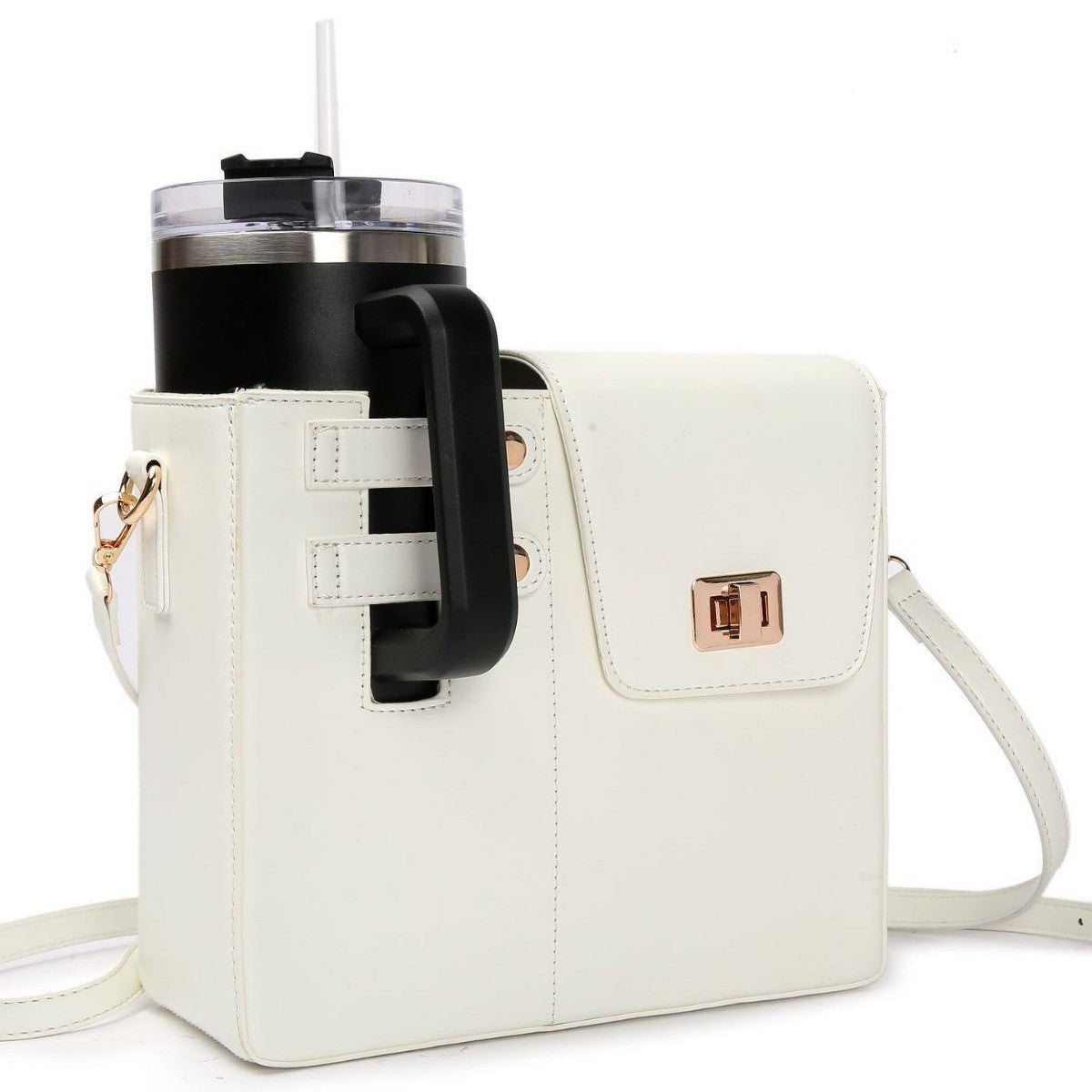 Damen Multifunktionale Handtasche mit integriertem Getränketee und stilvollem Design Karnz