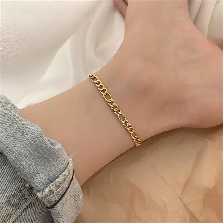 Elegante Gliederkette Fußkettchen Karnz