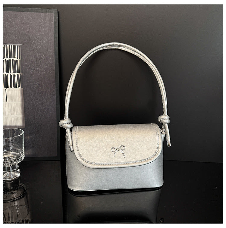 Minimalistische Schleifen-Detail Crossbody-Handtasche Karnz