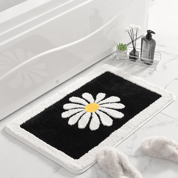 Floral gemusterte plüsch Badevorleger Karnz