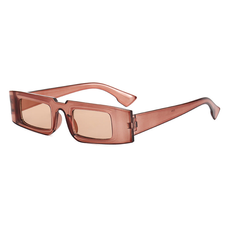 Damen Modische quadratische Sonnenbrille mit animalischem Muster Karnz